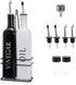 2 Pack Set 17oz Tebery Oil and Vinegar Dispenser with Caddy Holder, Black & White Olive Oil Dispenser Bottle, Cute