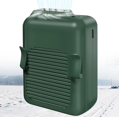 Wearable Portable Waist Clip Fan, Personal Body Fan with 6000mAh, Up to 23H Long Endurance (Green)