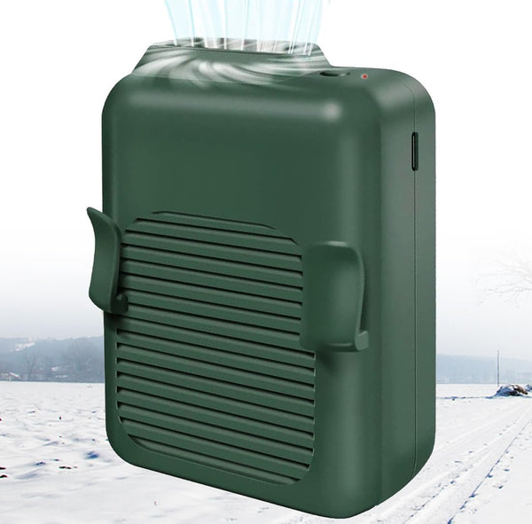 Wearable Portable Waist Clip Fan, Personal Body Fan with 6000mAh, Up to 23H Long Endurance (Green)