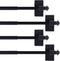 H.VERSAILTEX 4 PACK Magnetic Curtain Rods for Metal Doors, Adjustable from 9 to 16 Inch, Tool Free with Square Finials,