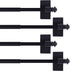 H.VERSAILTEX 4 PACK Magnetic Curtain Rods for Metal Doors, Adjustable from 9 to 16 Inch, Tool Free with Square Finials,