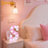 Pooqla LED Marquee Letter Lights, Light Up Letters Glitter Letter Sign Girls Gift, Battery Powered Night Light Pink