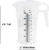 8oz 1 Cup Measure Pitcher with Conversion Chart, Food Grade for Cooking, Home Hobbies, High Chemical Resistance
