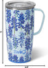 22oz Swig Life Travel Mug, Insulated Tumbler with Handle and Lid, Cup Holder Friendly, Dishwasher Safe, Stainless