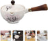 UPKOCH Japanese Tea Set, Teapot with Infuser, Blooming and Loose Leaf Tea Maker with Wooden Handle, Asian Kitchen Style