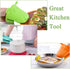 QTECLOR Mini Oven Mitts Gloves, BPA Free Silicone, Heat Resistant Cooking Pinch Mitts for Kitchen Baking