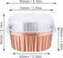 EUSOAR Baking Cups Aluminum Foil, 5oz Pack of 30 Blue Red Rose Gold Cupcake Cups with Lids, 125ml Ramekins