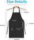 Adjustable Bib Apron - Waterproof with 2 Pockets, Neck Strap, and Extra Long Tie for Cooking Kitchen
