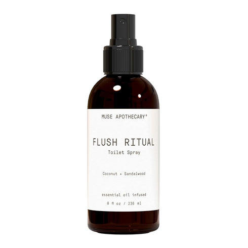 Muse Apothecary Flush Ritual Toilet Spray, 8 oz, Aromatic & Refreshing, Infused with Coconut + Sandalwood Essential Oils