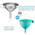 5-Inch Premium Stainless Steel Funnel with 200 Mesh Food Strainer for Kitchen Bottles