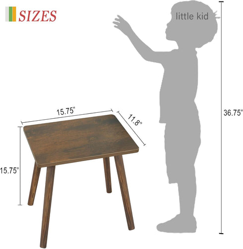 AWASEN Side Table, Small Wood End Table Living Room, Mini Bed Side Table Modern Accent Nightstand with Solid Wood