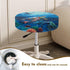 Pack 4 12 14" Kuiaobaty Round Chair Cover of pcs Turtle Theme Print Bar Stool Cover Elastic Comfy Round Seat Cover