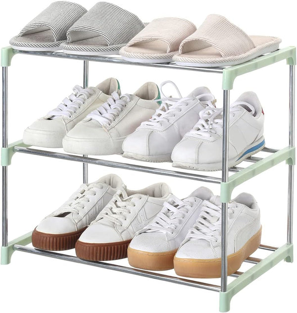 Jucaifu Stackable Small Shoe Rack, Entryway, Hallway and Closet Space Saving Storage