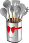 Laxinis World Kitchen Utensil Holder, Large Caddy Organizer, Modern Rectangular Design, 6.1” x 5” (utensils not