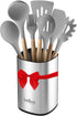 Laxinis World Kitchen Utensil Holder, Large Caddy Organizer, Modern Rectangular Design, 6.1” x 5” (utensils not
