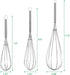 Stainless Steel Whisk Set - 8"+10"+12" Thin Handle Wisk Balloon Wire Whisks Kitchen Tool for Cooking, Baking, Mixing Blending, Whisking, Beating, Stirring