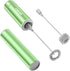 Electric Milk Frother Handheld, Travel Coffee Drink Mixer, Batteries Included, 304 Stainless Steel Whisk, Egg-Grass