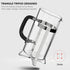 French Press Coffee Maker, 304 Stainless Steel, 4 Filters, Borosilicate Glass, 21 Ounce, Silver