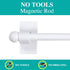 Turquoize Magnetic Curtain Rods, 2 Pack, Adjustable Length from 9 inch to 16 inch, White