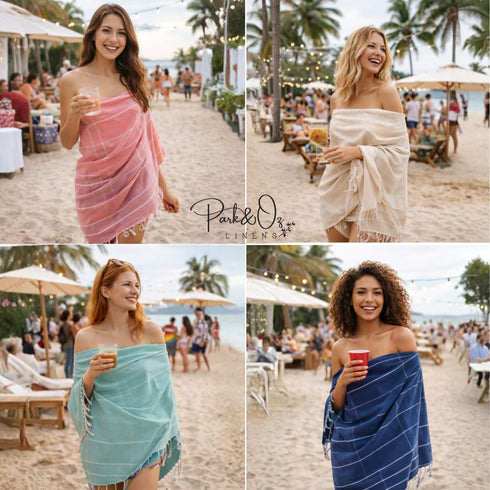 OZ 100% 72"x40" Packable PARK & Turkish Beach Towels Oversized Cotton Quick-Dry Absorbent Sand-Free Blanket Extra Large