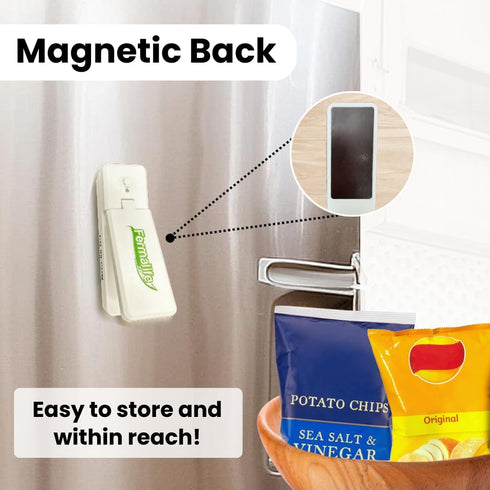 Mini Bag Sealer and Cutter for Snacks, Handheld Rechargeable Vacuum Seal for Airtight Freshness