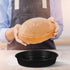 Homoyoyo 8 Inch Non-Stick Round Cake Pan, Black Carbon Steel Pizza Pan for Baking