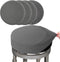 BUYUE 4 Pcs Bar Stool Covers, Luxury Fabric Dia.16-18" Round Stretchy Crease-Resistant