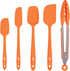 Kaluns Silicone Spatula Set, 4 Rubber Spatulas 600°F Heat Resistant, Nonstick Seamless Design with Stainless Steel Core, Dishwasher Safe, BPA free, Bonus Tongs Included by Kaluns