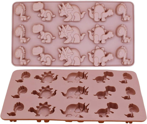 Candy Chocolate Silicone Mold Baking Tray, Dinosaur Dino Animal-Themed Non-Stick for Homemade Treats