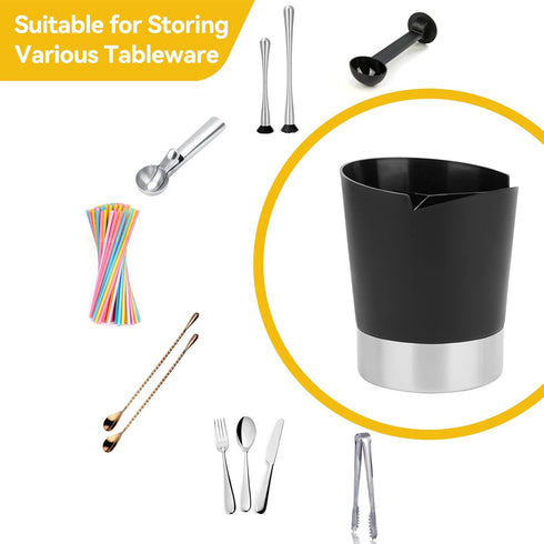 Straw Holder for Countertop, 3 Grid Stainless Steel Dispenser for Drinking Straws and Coffee Stirrers