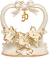 50th Anniversary Porcelain Cake Top, Wedding Accessories, 4.5-Inches Tall