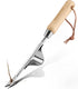 WORKPRO Weed Puller Tool, Heavy Duty Stainless Steel with Metal Leverage Base and V-Shaped Forks for Easy Weed Removal