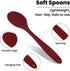 GEEKHOM Silicone Cooking Spoons - 4 Pieces 11" Heat Resistant Kitchen Utensils Set for Non Stick Cooking, Red