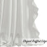 W52 L90, 2 StangH White Ruffle Curtains for Living Room, Luxurious Sheer Light Filtering Panels, Perfect for Holiday