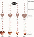 Cheerland Rose Gold Party Decorations, Romantic Heart Paper Streamers Garland for Mother’s Day, Wedding, Birthday