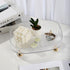 Clear Acrylic Perfume Tray, Round Makeup Bathroom Trays for Counter, Decorative Vanity Trays for Dresser Tops