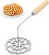 Bunuelos Mold, Aluminum Cookie Maker with Wooden Handle, Detachable Rosette Iron Molds Set for Kitchen Baking