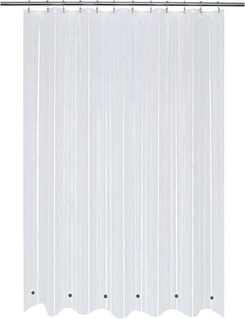 Mrs Awesome Extra Long Shower Curtain Liner, 72 x 84 inch, Clear PEVA 8G Heavy Duty Waterproof