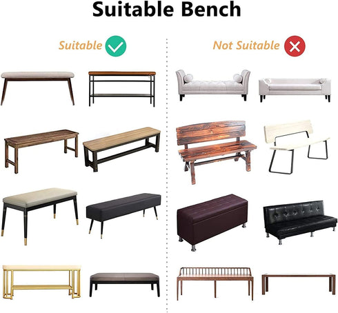 Room,A19 CRFATOP Dining Bench Cover Printed Seat Cushion Slipcovers Stretch Upholstered Slipcover Removable Washable