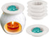 4 pcs Silicone Wax Melt Liners, Reusable Wax Warmer Containers, Leakproof Candle Holder Liner Tray for Scented Candle