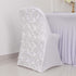 1 Set Rosette Efavormart White Satin Spandex Stretch Folding Chair Cover for Party Dining Chairs Wedding W/Foot Pockets