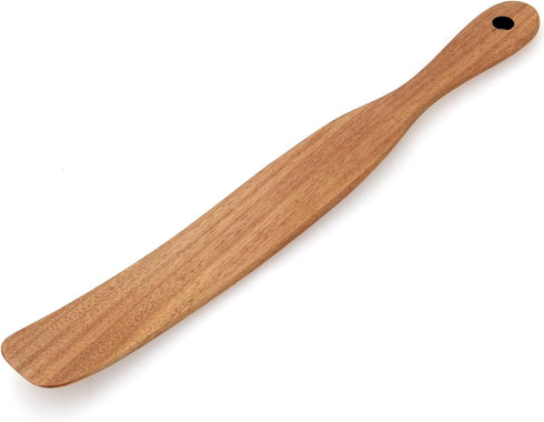 Skinny Wooden Spurtle for Sourdough Starter, Baking, Mixing, Cooking Utensils, Flat Spatula for Kitchen Tools