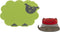 Kuhn Rikon Kinderkitchen Kids Cutting Set, 2 Pieces, Green/Black/Red | Sheep Cutting Board & Cat Knife