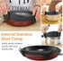 YEVIOR Clip on Strainer for Pots, Hands-Free Silicone Food Strainer for Pasta, Fits All Bowls and Pots (Black)