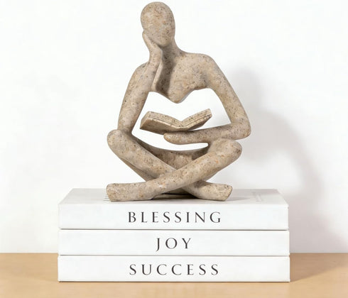 Bookshelf Decor, Coffee Table Decor, Library Decor Sculptures - Abstract Thinker Statue, Resin Modern Art Sculptures