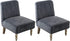 Leorate 2 Pcs Velvet Armless Chair Slipcover, High Stretch Slipper Chair Cover,