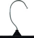 HangOn Recycled Plastic Pants Hangers with Ridged Clips, 12 Inch, Black, 10 Pack