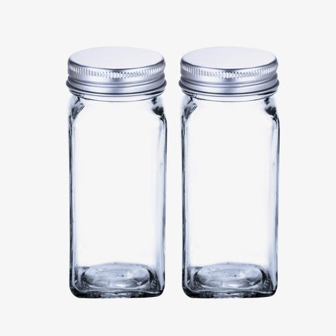 SWOMMOLY Replacement Glass Spice Jars | Square