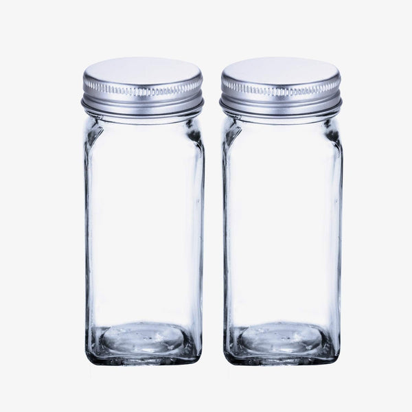 SWOMMOLY Replacement Glass Spice Jars | Square