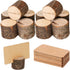 Wood Place Card Holders, 10 Pcs Premium Rustic Table Number Holders, 20 Pcs Kraft Table Place Cards